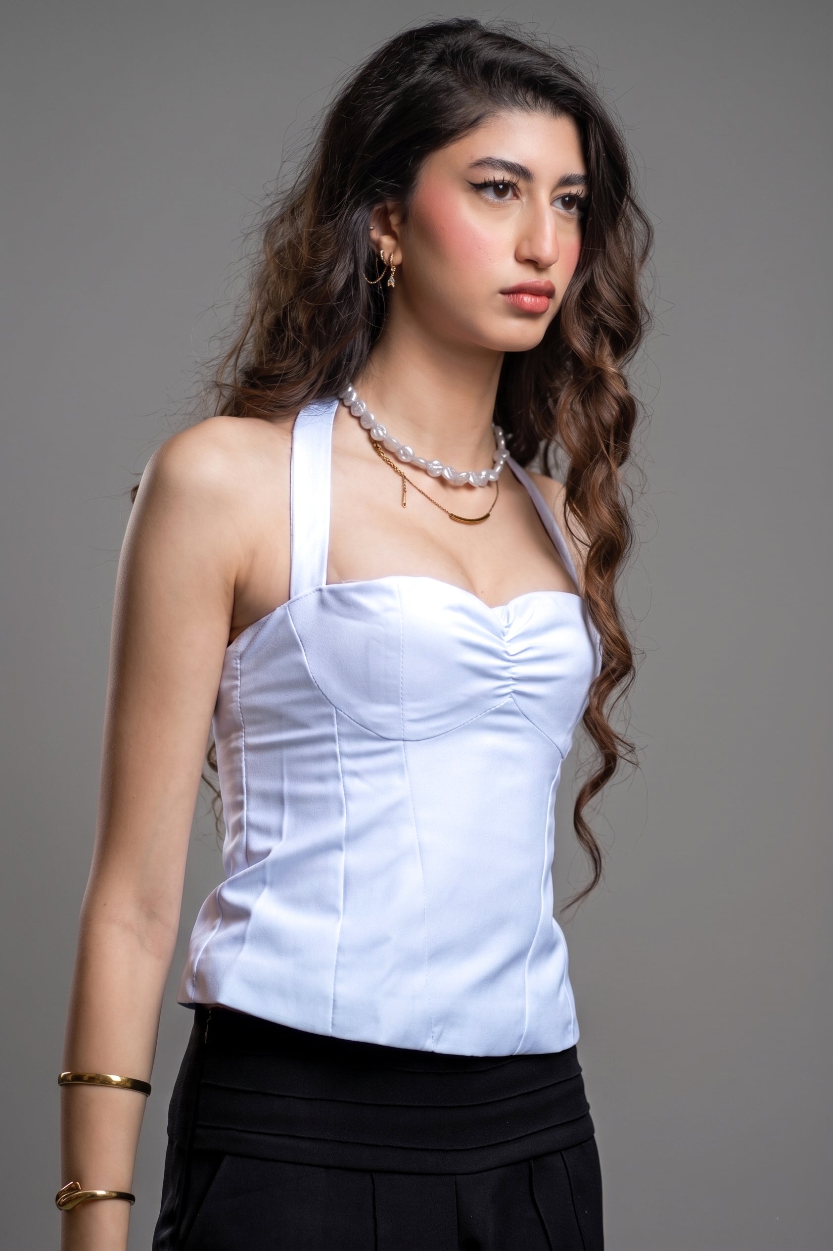 CNSRD 003 — White Halterneck Corset