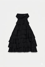 CNSRD 004 — Black Tiered Ruffle Halter
